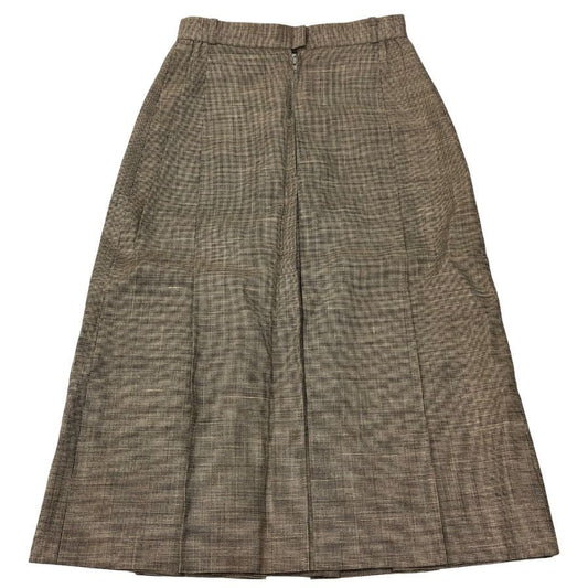 クリスチャンディオール プレタポルテ スカート ラップスカート ウール リネン レディース サイズS ブラウン系 Christian Dior PRET-A-PORTER【AFB48】