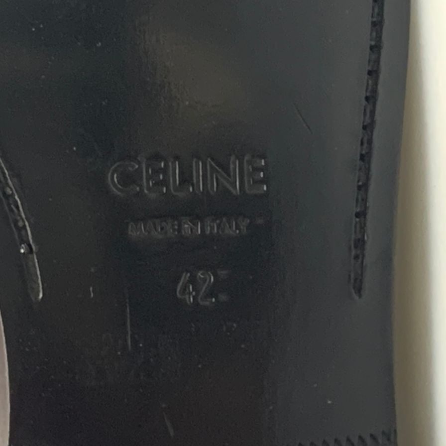 セリーヌ ローファー タッセル バーガンディ メンズ サイズ42 CELINE 約27.0cm【AFC36】
