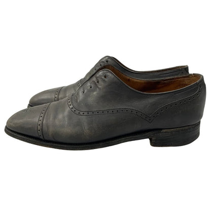 ジョンロブ レザーシューズ SEYMOUR パンチドキャップ メンズ ブラック サイズ8 JOHN LOBB 約26.5cm【AFC41】