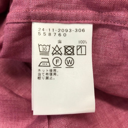 極美品◆ブリッラ ペル イル グスト プルオーバーシャツ リネン ピンク メンズ サイズL Brilla per il gusto 【AFB36】