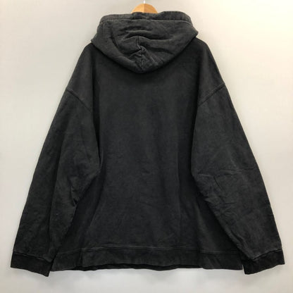 美品◆バレンシアガ プルオーバー パーカー  600583 21AW フロントロゴ ブラック サイズ XXL BALENCIAGA 【AFB28】