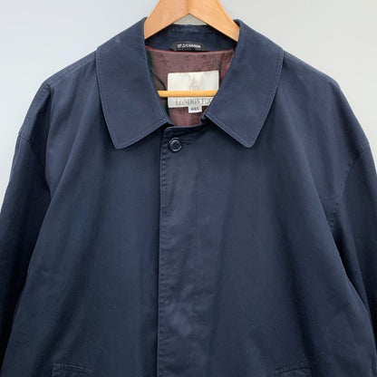 中古◆ロンドンフォグ バルカラーコート ヴィンテージ カナダ製 ネイビー メンズ サイズ 40 LONDON FOG 【AFB42】