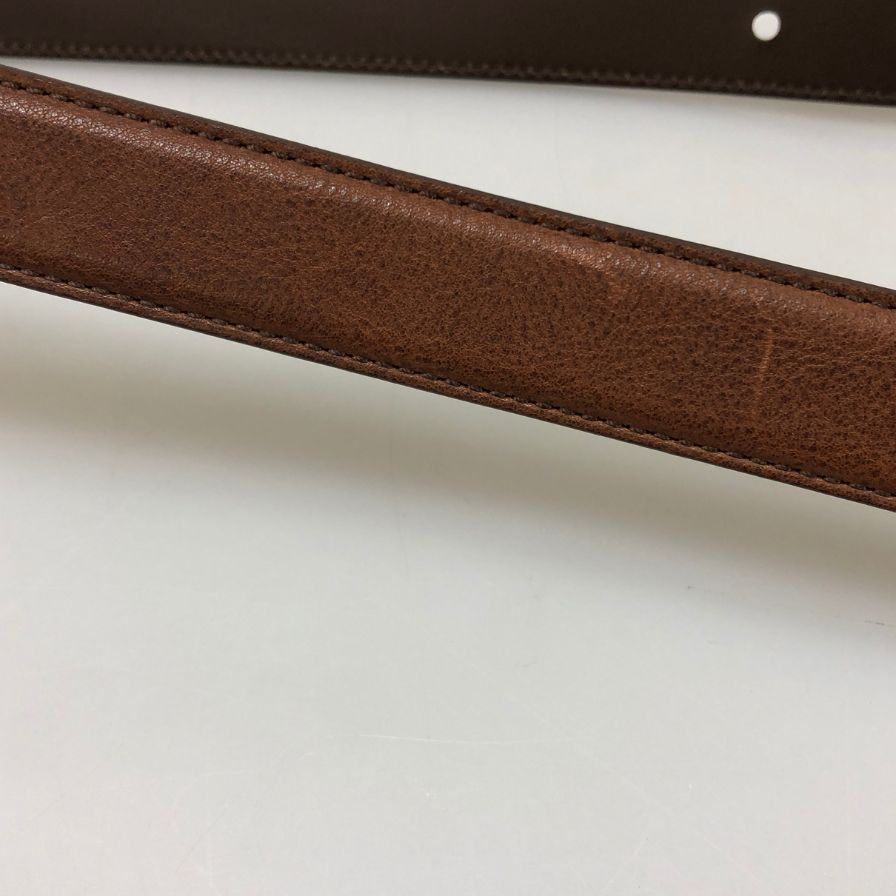 ブルネロ クチネリ レザーベルト ナロータイプ イタリア製 メンズ サイズ85 ブラウン Brunello Cucinelli【AFI16】