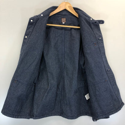 極美品◆ブルードガーメンツ 桃太郎ジーンズ ワークジャケット  メンズ 40 ネイビー BLUED GARMENTS 【AFB3】