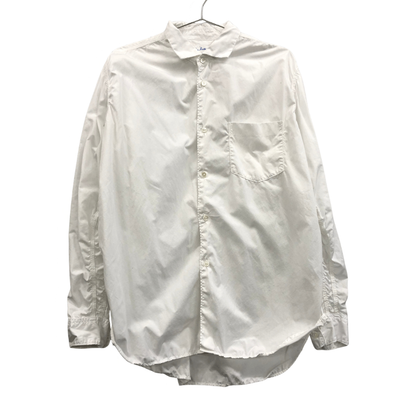 美品◆サンリミット 長袖シャツ ボックスワイド W23012413本針裏返し メンズ サイズ2 ホワイト Sans limite 【AFB44】