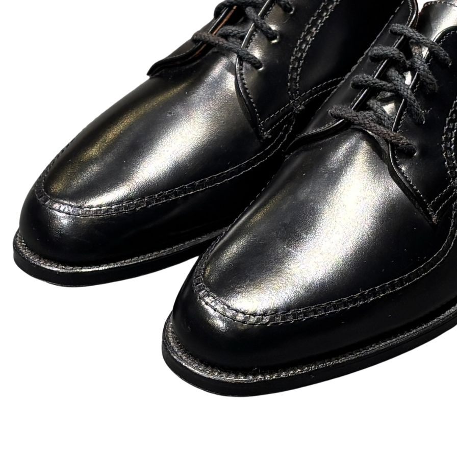 オールデン レザーシューズ 461 旧ロゴ カーフ モックトゥ Uチップ ブラック サイズ7 メンズ ALDEN ビジネスシューズ 約25.0cm【LA】【中古】