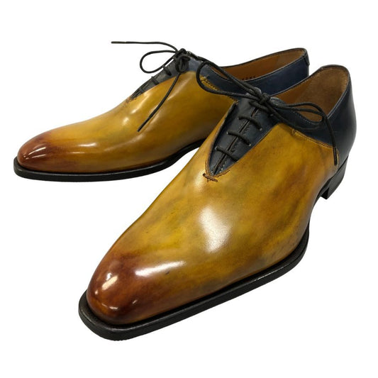 フランチェスコ べニーニョ ホールカット 2291ブラウン×ネイビー コンビ メンズ サイズ6 Francesco Benigno 約25.0cm【AFC41-2】