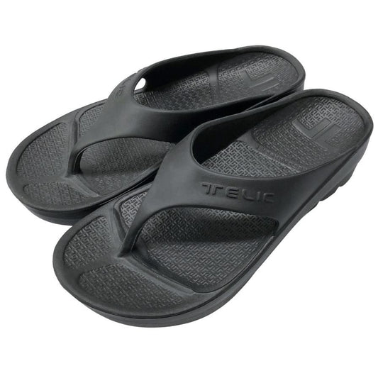 テリック サンダル リカバーソフト メンズ サイズML ブラック TELIC 約25.5cm【AFC44】