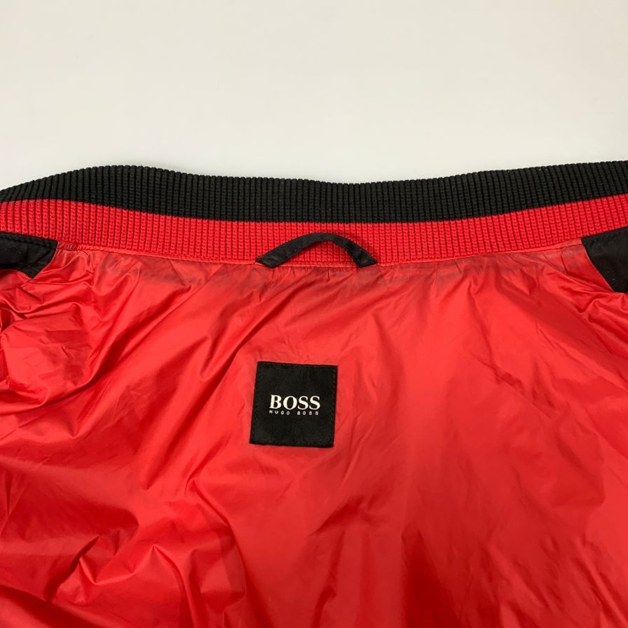 美品◆ヒューゴボス ボンバージャケット ブラック ナイロン メンズ サイズIT50 HUGO BOSS 【AFB19】