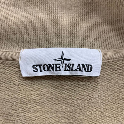 極美品◆ストーンアイランド ジップアップ スウェット ベージュ サイズXL メンズ STONE ISLAND 【AFB35】