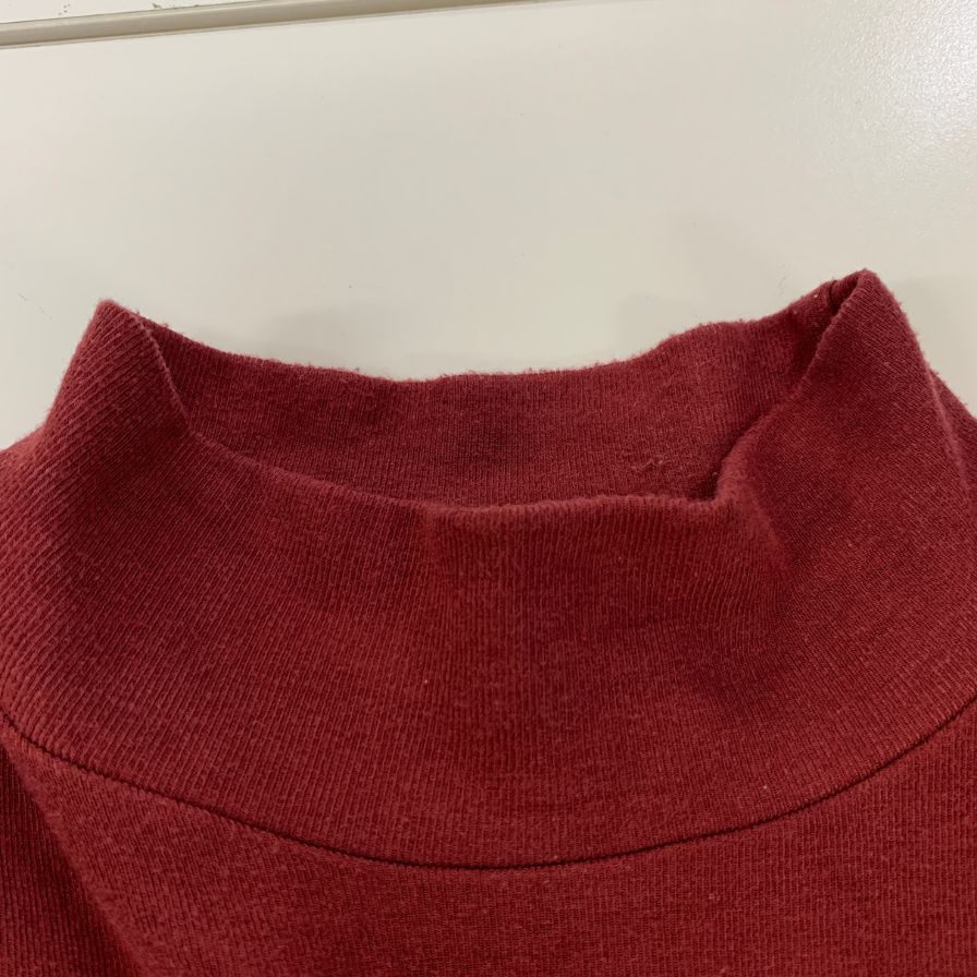 美品◆ダブルアールエル ラルフローレン 90S 三ツ星タグ モックネックニット レッド サイズM RRL RALPH LAUREN 【AFB52】