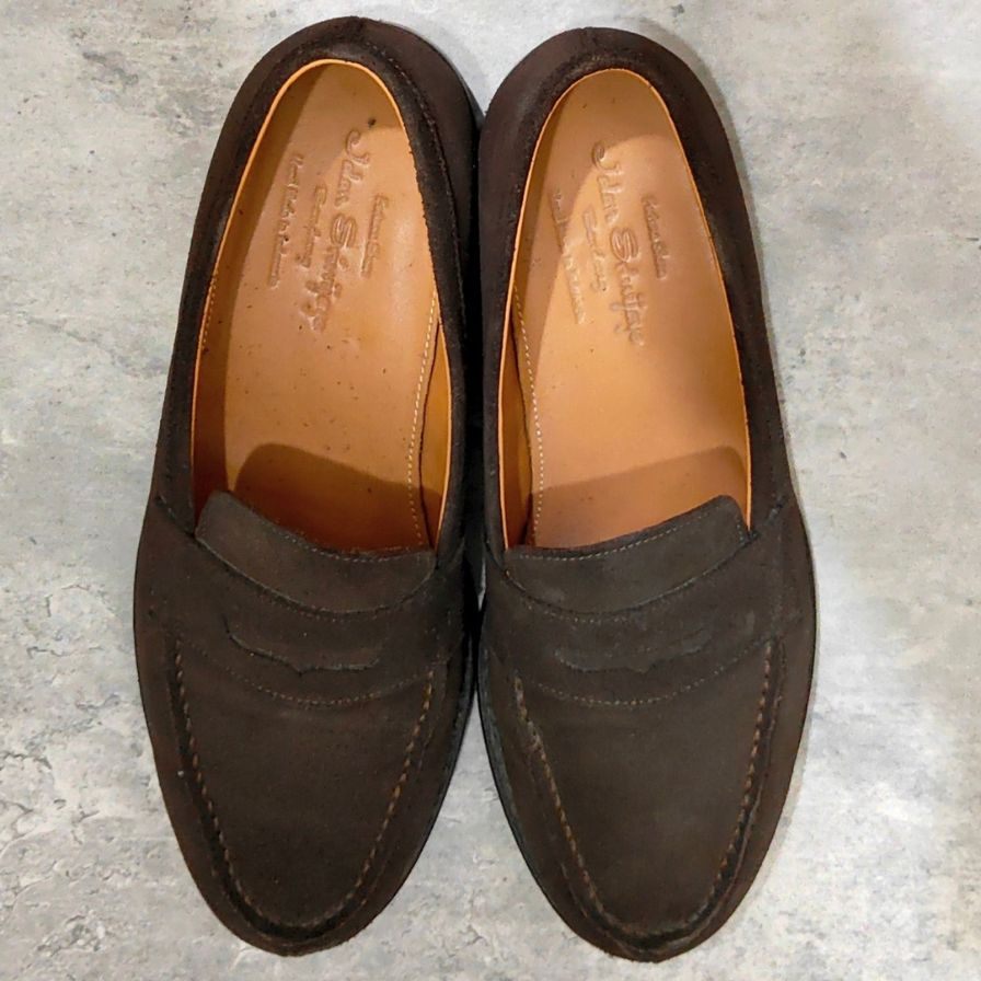 ジャランスリワヤ ローファー 98998 Uチップ スエード ブラウン  サイズUK6.5 メンズ Jalan Sriwijaya ローファー 約25.5cm【LA】【中古】