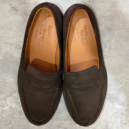 ジャランスリワヤ ローファー 98998 Uチップ スエード ブラウン  サイズUK6.5 メンズ Jalan Sriwijaya ローファー 約25.5cm【LA】【中古】