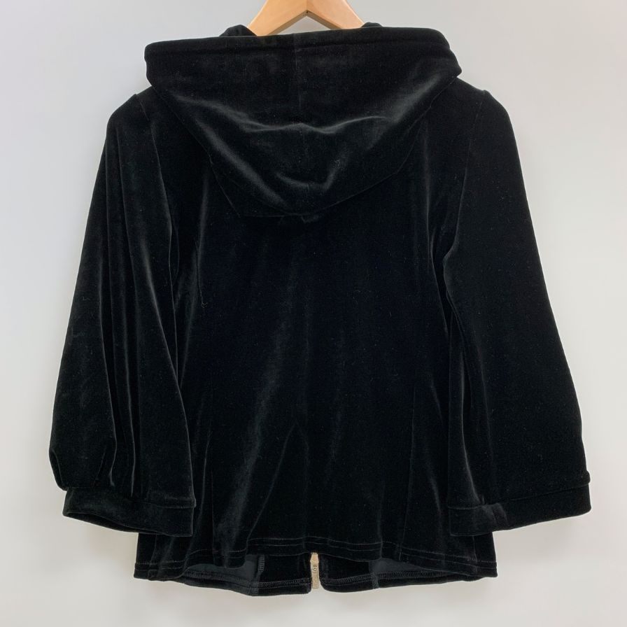 FOXEY NEW YORK ベロアパーカー 38 黒 フォクシー 黒 ベロアパーカー 38