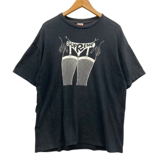 中古◆シュプリーム 12SS Tシャツ ガーターベルト ブラック メンズ サイズXL Supreme 【AFB36】