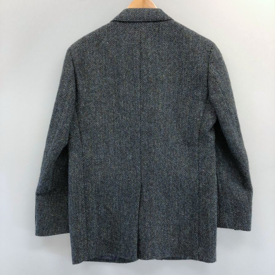 極美品◆ブルックスブラザーズ テーラードジャケット ハリスツイード  ウール メンズ ネイビー系 サイズ38S BROOKS BROTHERS 【AFB28】