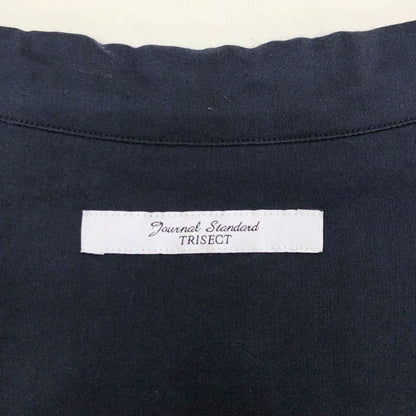 美品◆ジャーナルスタンダード シャツ シルク 半袖 ネイビー サイズM メンズ JOURNAL STANDARD 【AFB6】