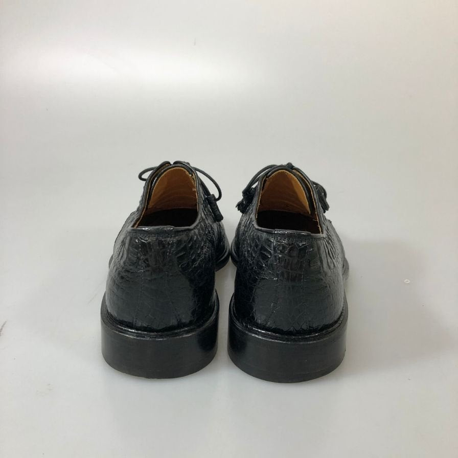 リーガル ヘリテージ 特注 リアルクロコダイル メンズ サイズ25.5cm ブラック REGAL HERITAGE 約25.5cm【AFC46】