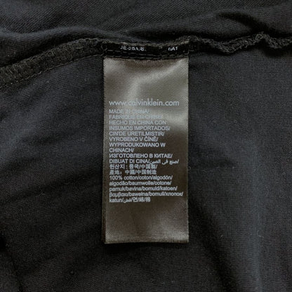 美品◆カルバンクラインジーンズ Tシャツ ボックスロゴ コットン サイズM メンズ ブラック シルバー Calvin Klein Jeans 【AFB51】