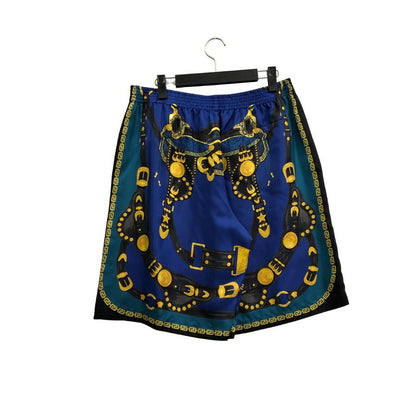 ヴェルサーチ ショートパンツ プリント 総柄 シルク メンズ サイズ50 VERSACE 【AFB34】