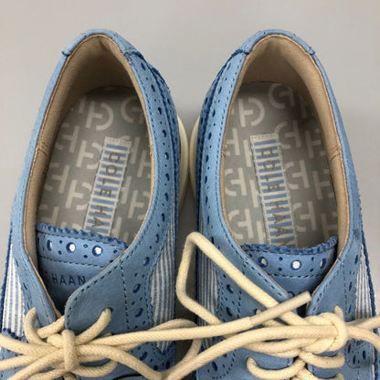 コールハーン レザーシューズ C38485 オリジナルグランドリマスタードロングウィングオックスフォード サイズ8 ブルー系 メンズ COLE HAAN 約26.5cm【AFC5】