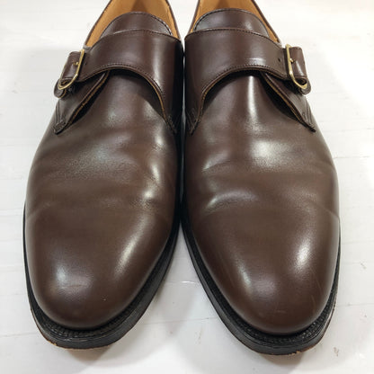 クロケット&ジョーンズ マルバーン シングルモンク カーフ ブラウン UK9.5E メンズ CROCKETT&JONES MALVERN ビジネスシューズ 約28.0cm【LA】【中古】