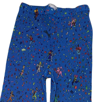 プリーツプリーズ パンツ PP23JF732 ポリエステル レディース 宇宙柄 ブルー系 サイズ4 PLEATS PLEASE 【AFB10】