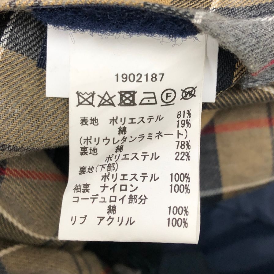 バブアー ジャケット ノンオイル 1902187 ハーフ丈 カバーオール ネイビー メンズ サイズ38 Babour BEDALE SL 2LAYER【LA】