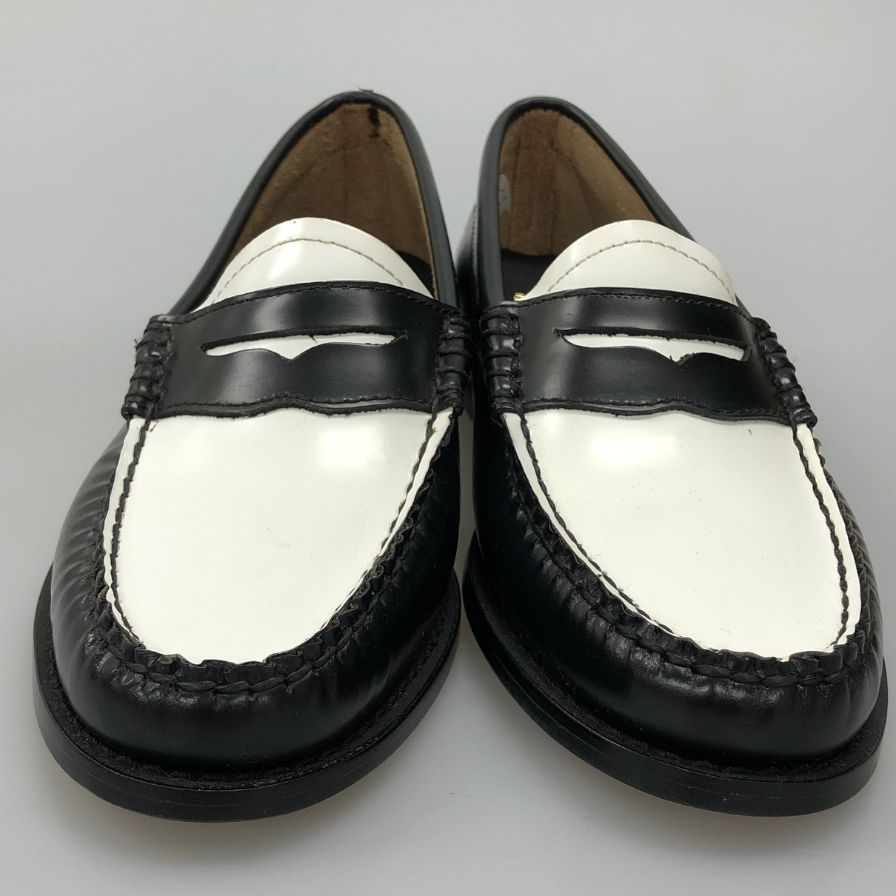 ジーエイチバス ローファー ウィージャンズ サイズ6 メンズ ブラック ホワイト G.H.Bass&Co. WEEJUNS LARSON 約24.5cm【AFD5】