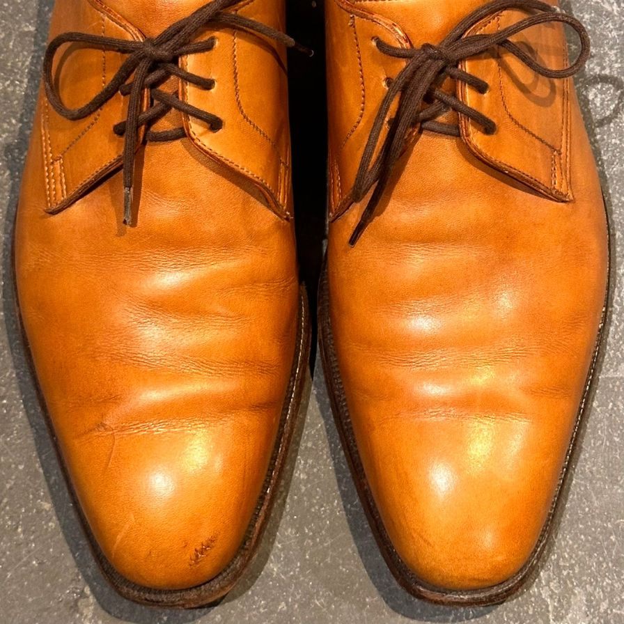 クロケット＆ジョーンズ  プレーントゥ カーフ エイントリー ライトブラウン サイズUK6.5E メンズ CROCKETT&JONES ビジネスシューズ 約25.0cm【LA】【中古】