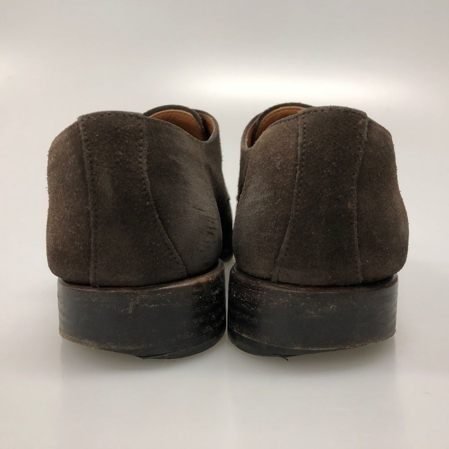 ヤンコ レザーシューズ ダブルモンクストラップ スエード 14453  メンズ ブラウン サイズUK8.5 YANKO 約26.5cm【AFC30】