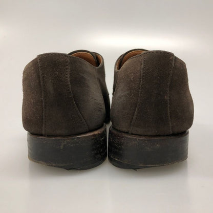 ヤンコ レザーシューズ ダブルモンクストラップ スエード 14453  メンズ ブラウン サイズUK8.5 YANKO 約26.5cm【AFC30】