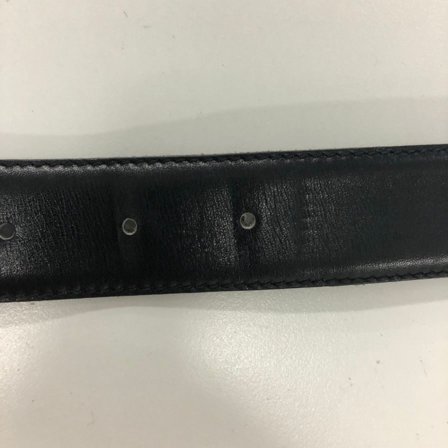 ロエベ レザーベルト ゴールド金具 ブラック サイズ32-80 LOEWE【AFI12】