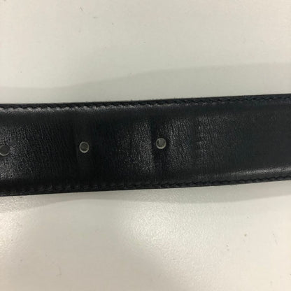 ロエベ レザーベルト ゴールド金具 ブラック サイズ32-80 LOEWE【AFI12】
