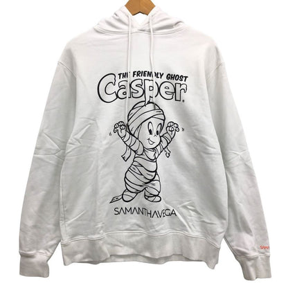 美品◆サマンサベガ プルオーバーパーカー Casper ホワイト レディース サイズフリー Samantha Vega 【AFB24】