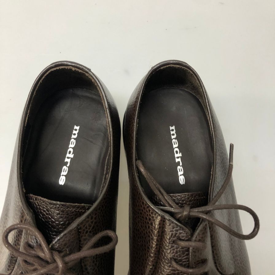 マドラス プレーントゥ レザーシューズ 30121 ブラウン 40 メンズ MADRAS 約25.5cm【AFD5】