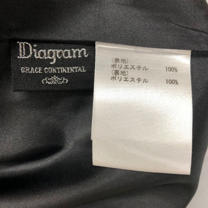 美品◆ダイアグラム グレースコンチネンタル ノースリーブワンピース ラインストーン装飾 ブラック レディース サイズ36 Diagram GRACE CONTINENTAL 【AFB47】