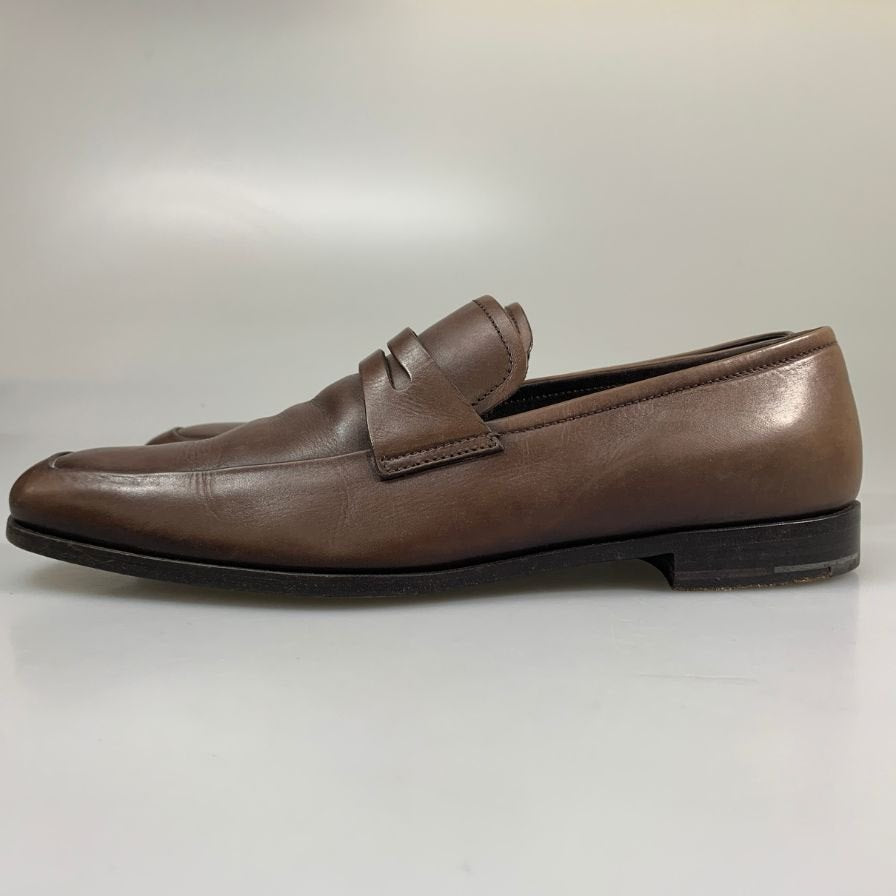 プラダ レザーシューズ  ローファー 2256 スクエアトゥ ブラウン メンズ サイズ6.5 PRADA 約25.5cm【AFD4】