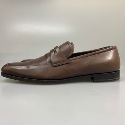 プラダ レザーシューズ  ローファー 2256 スクエアトゥ ブラウン メンズ サイズ6.5 PRADA 約25.5cm【AFD4】