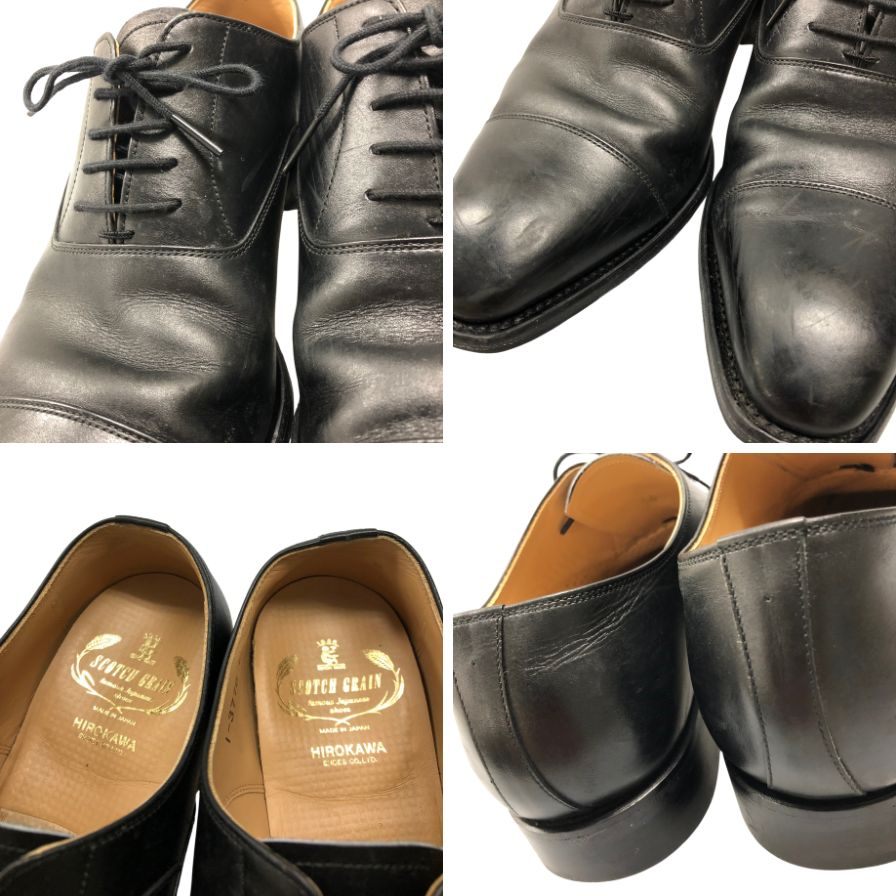 スコッチグレイン レザーシューズ 3776 日本製 サイズ25.5 メンズ ブラック SCOTCH GRAIN 約25.5cm【AFC41】