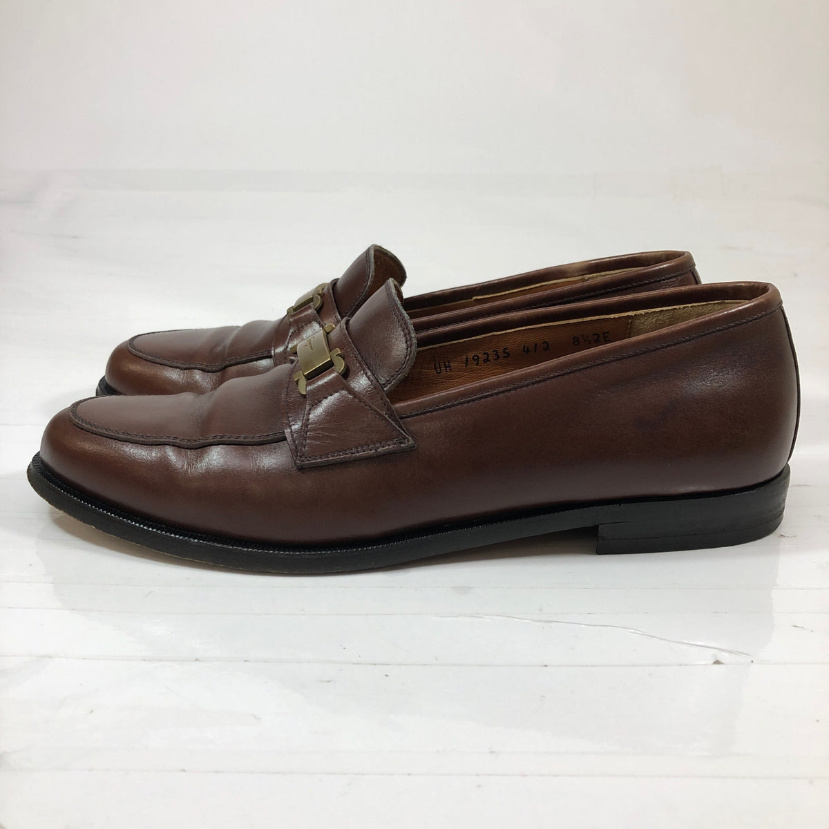 サルヴァトーレ フェラガモ ビットローファー ガンチーニ 9235 カーフ ブラウン メンズ サイズUK8.5  Salvatore Ferragamo 約27.0cm【AFC4】