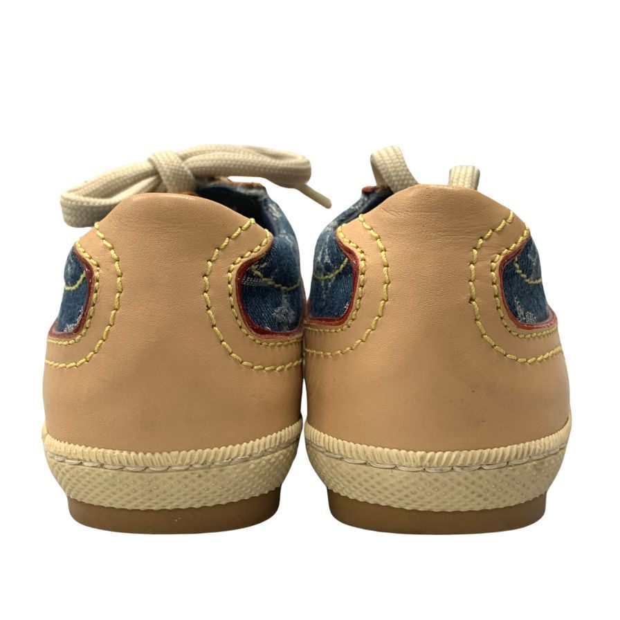Louis Vuitton デニム/ベージュ スニーカー 中古◇ルイヴィトン スニーカー モノグラム デニム ベージュ