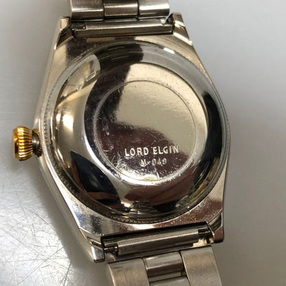 ロードエルジン 自動巻き シルバー×ピンクゴールド レディース M-049 LORD ELGIN【AFI11】