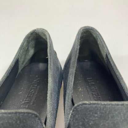 ジェイエムウエストン スウェード コインローファー ドライヴィングシューズ 670 サイズ7D グレー系  J.M WESTON 約25.5cm【AFD6】