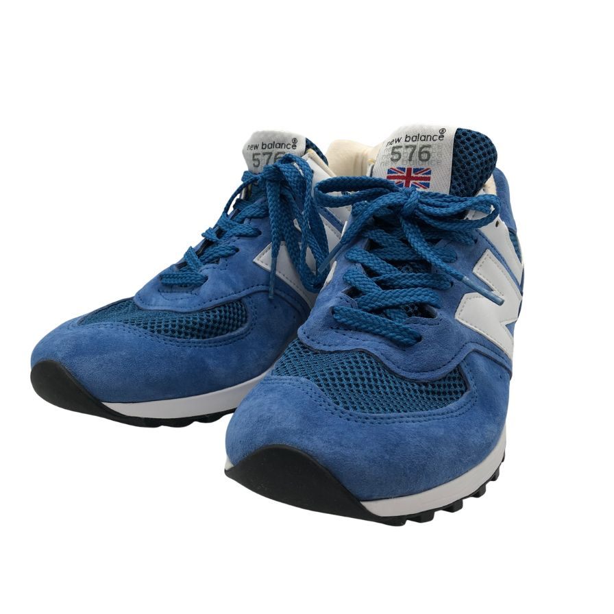 ニューバランス スニーカー M576BBB メッシュ×スエード イングランド製 メンズ ブルー サイズUK7.5 NEW BALANCE 約26.0cm【AFC47】