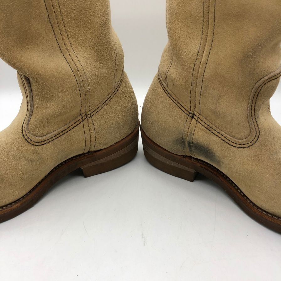 レッドウィング 8156 スウェード ロングブーツ メンズ US7 ベージュ red wing 約25.0cm【AFC5】