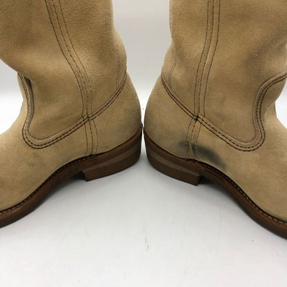 レッドウィング 8156 スウェード ロングブーツ メンズ US7 ベージュ red wing 約25.0cm【AFC5】