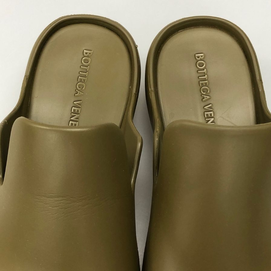 ボッテガヴェネタ サンダル フラッシュ スリッパ  ラバー グリーン系 メンズ サイズ41 BOTTEGA VENETA 約26.5cm【AFD9】