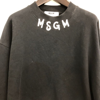 中古◆エムエスジーエム スウェット ブラック ネックロゴ サイズL MSGM 【AFB3】