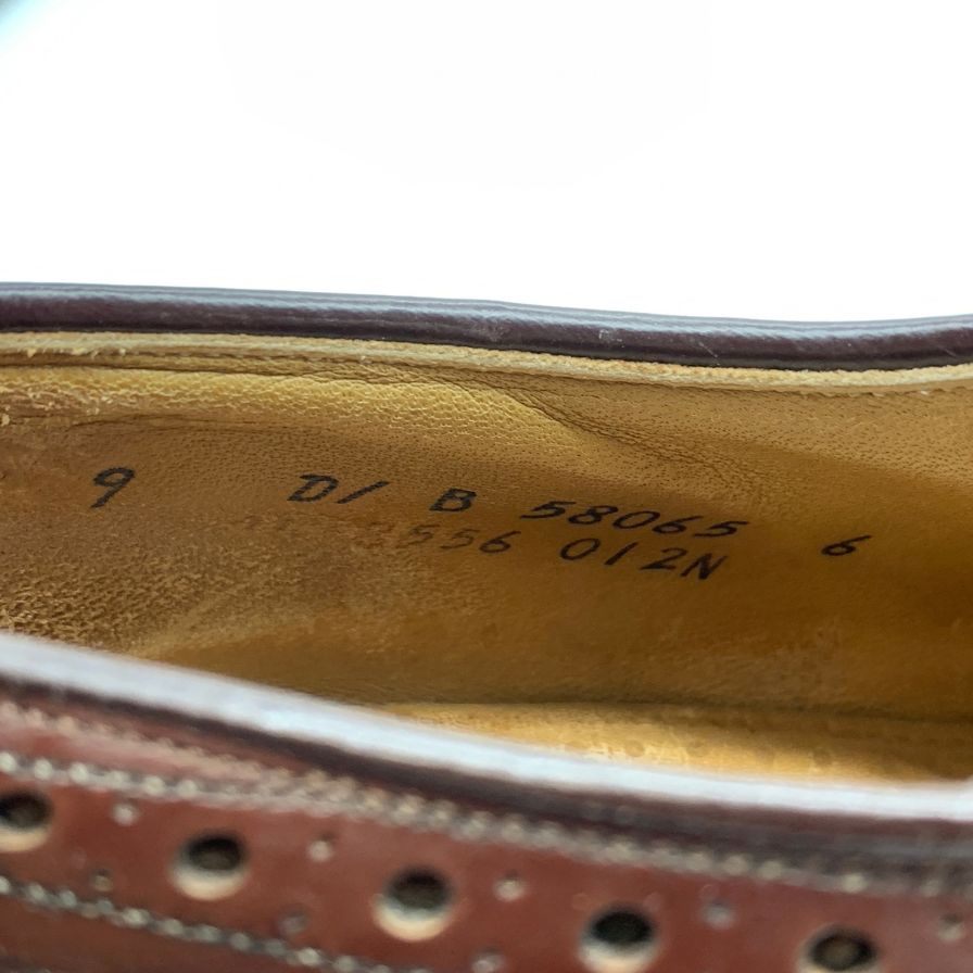 ジョンストンマーフィー レザーシューズ ウィングチップ ガラスレザー ボルドー メンズ サイズ9D JOHNSTON＆MURPHY 約27.0cm【YB5】